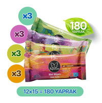 Papilion Art Therapy 180 Yaprak 12'li Islak Mendil