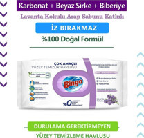 Bingo Lavanta Kokulu Arap Sabunu Katkılı 96 Yaprak Yüzey Temizleme Mendili