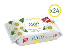 Elde Papatya Kokulu 100 Yaprak 24'lü Islak Mendil