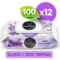 Papilion Lavanta Özlü 100 Yaprak 12'li Islak Mendil