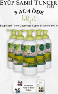 Eyüp Sabri Tuncer Zeytinyağlı Alkolsüz 5'li Sıvı Sabun 500 ml