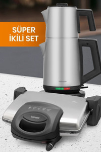 Goldmaster Inox 2 Parça Elektronik Çeyiz Seti Gri