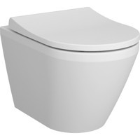 Vitra Integra Round 55 cm Seramik Kanalsız Arkadan Çıkışlı Gömme Asma Klozet Mat Beyaz