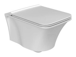 Turkuaz Cerastyle Ibiza 36.5 cm Seramik Kanalsız Arkadan Çıkışlı Gömme Asma Klozet Beyaz