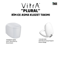 Vitra Plural 52 cm Seramik Kanalsız Arkadan Çıkışlı Gömme Asma Klozet Beyaz