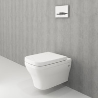 Bocchi Firenze 53.5 cm Seramik Kanalsız Arkadan Çıkışlı Gömme Asma Klozet Beyaz