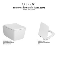 Vitra Metropole 52 cm Seramik Kanallı Arkadan Çıkışlı Gömme Asma Klozet Beyaz