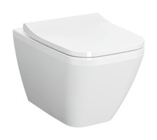 Vitra Integra Square 54 cm Seramik Kanallı Arkadan Çıkışlı Gömme Asma Klozet Beyaz