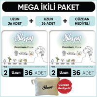 Sleepy Bio Natural Premium Plus Uzun Organik Antialerjik İnce 36'lı Hijyenik Ped 2 Adet