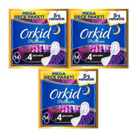 Orkid Platinum Gece Extra Orta 14'lü Hijyenik Ped 3 Adet