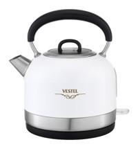 Vestel Rustik Çelik 1.7 lt Retro Beyaz Kettle