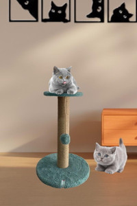 Nursoft Stepli Oturaklı Oyuncaklı 42 cm Kedi Tırmalama Tahtası