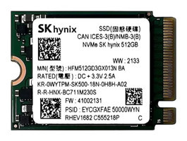 Sk Hynix BC901 PCIE NVME 512 GB 2.5 inç SSD