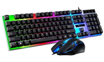 Sarftech Multi Foksiyonlu Işıklı Sessiz Ergonomik Kablolu Klavye Mouse Seti