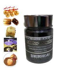 Şeker & Sugar Glitter Powder Siyah Toz Gıda Boyası 10 gr