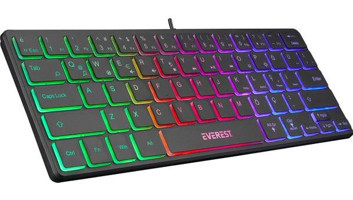 Everest KB-73M Türkçe Q RGB 68 Tuşlu Kablosuz Siyah Normal Gaming Klavye
