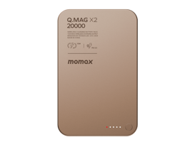 Momax Q.Mag X2 20000 mAh Hızlı Şarj Mıknatıslı USB Kablosuz Powerbank Çöl Titanyum