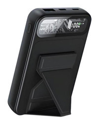 Dexim S5 10000 mAh Dijital Göstergeli USB Type C Çoklu Kablolu Powerbank Siyah