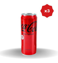 Coca Cola Zero Kutu Kola 3x330 ml