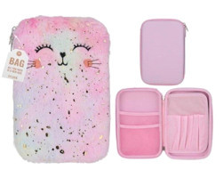 Yenbu Çok Renkli Düz Plastik Oval Kutu Kalemlik