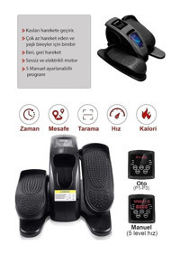 Kochler 100 kg Kapasiteli Manuel Yatay Eliptik Kondisyon Bisikleti Siyah