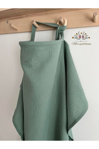 Marigoldhome Müslin 65x100 cm Yeşil Emzirme Önlüğü Örtüsü
