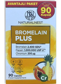 Naturalnest Bromelain Plus Ananas-Mango Vitamin 90 Adet Kapsül