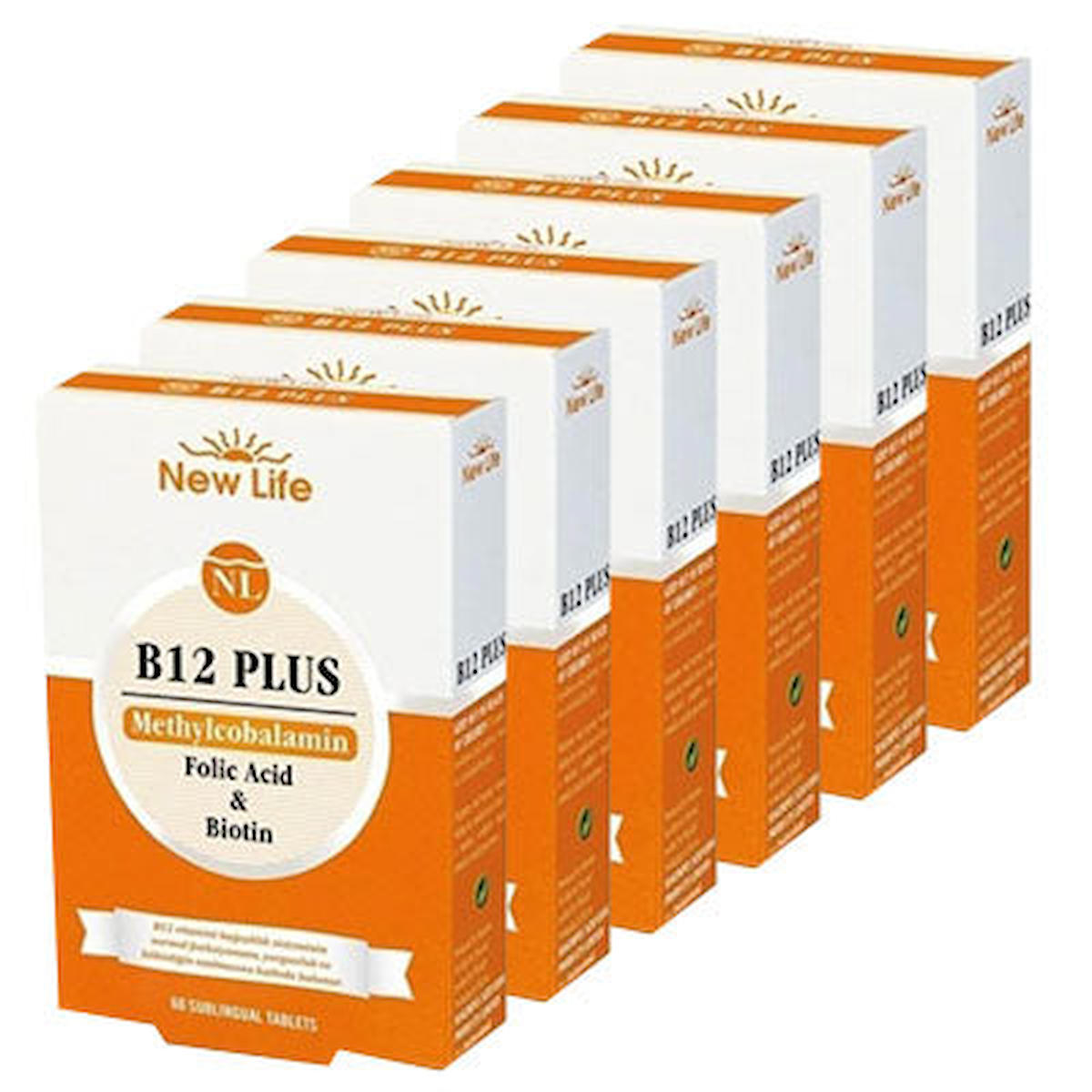 New Life B12 Plus Methylcobalamin Aromasız Yetişkin Vitamin 6x60 Adet Tablet