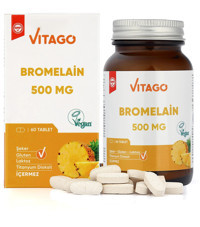 Vitago Premium Bromelain Ananas Aromalı Yetişkin Vitamin 60 Adet Tablet