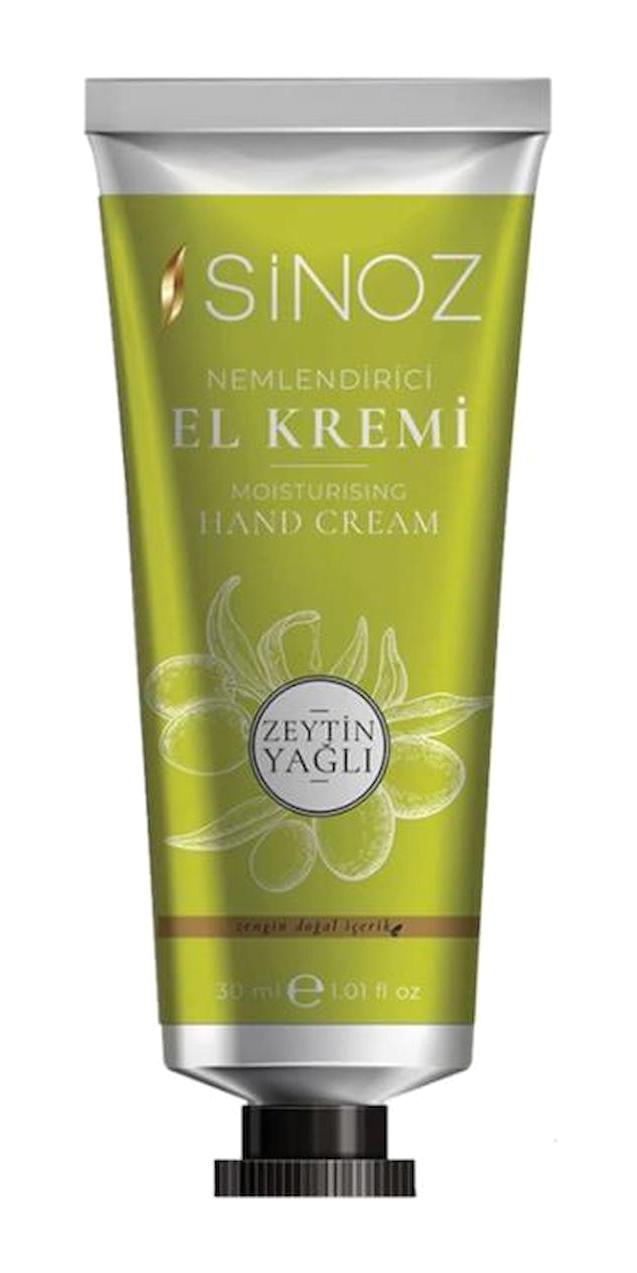 Sinoz Moisturizing Zeytinyağlı Tüm Ciltler İçin El Kremi 30 ml