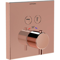 Artema AquaHeat A4274629 Pirinç Aç Kapa Dereceli Ankastre Kare Banyo Bataryası Bakır