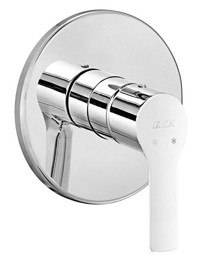 Eca 102167106-Y Krom Tek Delikli Aç Kapa Dereceli Ankastre Yuvarlak Banyo Bataryası Gümüş