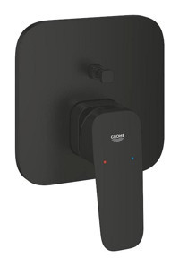 Grohe Cubeo 1017782430 Krom Aç Kapa Ankastre Kare Banyo Bataryası Siyah