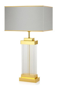 Foggia ABJ-KA01 Metal Gold-Krem Polyester Tek Ayak Abajur