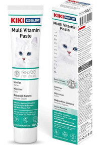 Kiki Excellent Multivitamin Bağışıklık Güçlendirici Yetişkin Kedi Vitamini Macun 50 gr