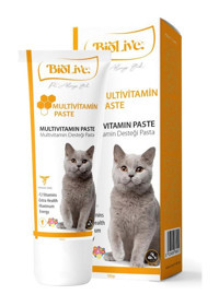 Biolive Multivitamin Bağışıklık Güçlendirici Yavru-Yetişkin Kedi Vitamini Macun 100 gr