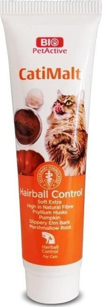Bio PetActive Cati Malt Tüy Yumağı Önleyici Yetişkin Kedi Vitamini Macun 25 gr