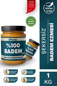 Bi Fındık Şekersiz Badem Ezmesi 1 kg