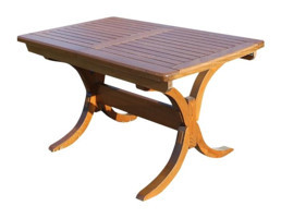 Bahçeci Palermo Dikdörtgen Ahşap 70x120 cm Kahverengi Bahçe Masası