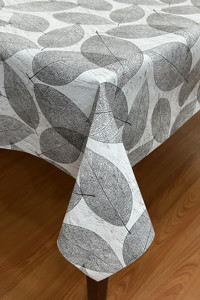 Pimulahome PVC 140x200 cm Dikdörtgen Masa Örtüsü Gri-Yeşil