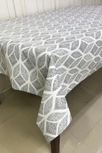 Pimulahome PVC 140x260 cm Dikdörtgen Masa Örtüsü Gri-Yeşil