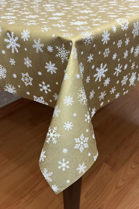 Pimulahome PVC 140x160 cm Dikdörtgen Masa Örtüsü Gri-Sarı