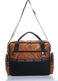 U.S. Polo Assn. 21599 Su Geçirmez Suni Deri Bebek Omuz Çantası Kahverengi
