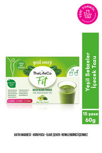 Thelifeco Green Blend Yeşil Sebzeler Aromalı İçecek Tozu 15x60 gr