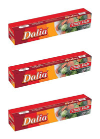 Dalia Şeffaf 45x10000 cm 8 Mikron Streç Film 3 Adet