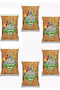Jungle Kabuklu Sade Vitaminli Yavru - Yetişkin Kuş Yemi 6 x 500 gr