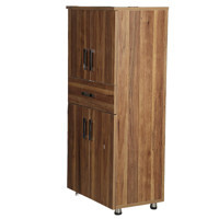 Bengi Ticaret 13635 4 Kapaklı 4 Raflı Çok Amaçlı Dolap Ceviz 130x56x35 cm