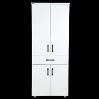 Bengi Ticaret 12685 4 Kapaklı 5 Raflı Çok Amaçlı Dolap Beyaz 180x56x35 cm