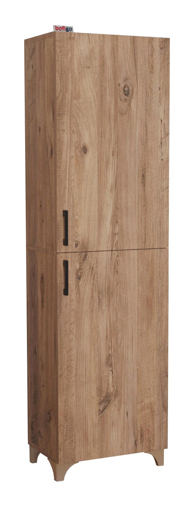 Bofigo Tuna 2 Kapaklı 8 Raflı Çok Amaçlı Dolap Çam 174x49x32 cm