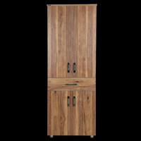 Bengi Ticaret 12688 4 Kapaklı 5 Raflı Çok Amaçlı Dolap Ceviz 180x56x35 cm